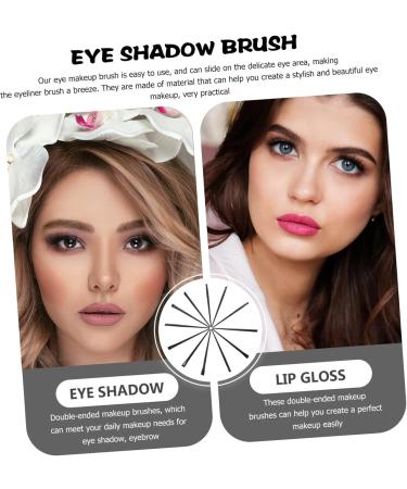Uonlytech Brow Brush Angled 12Pcs Eyeliner Angled Brow Brush Eyeliner Eyebrow Brush Concealer Brush Makeup Tools 15.5x1.2x0.6cm Black - Buy Online on GoSupps.com
