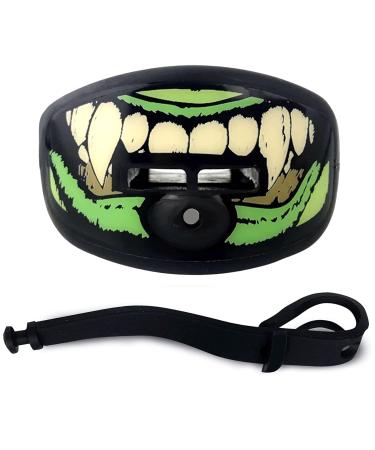 DAMAGE CONTROL Pacifier Mouthpiece, Mouth Piece for Sports, Football Mouthpiece with Helmet Strap, Protects Interior and Exterior of Mouth, Allows Airflow, No Boiling Monster
