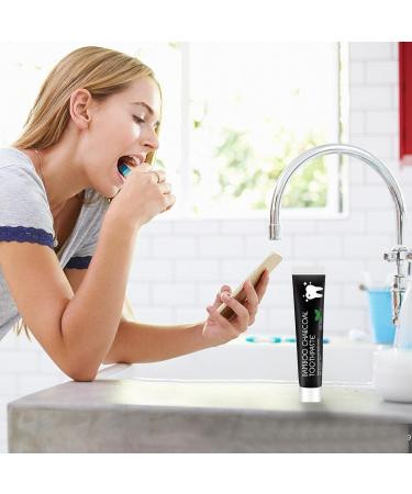 Fowybe Activated Carbon Toothpaste - Natural Bamboo Whitening Mint Flavor Stain Removal - Buy Online on GoSupps.com
