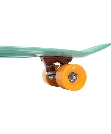 Retrospec Quip Mini Cruiser Skateboard 22.5 Seafoam | Compact Retro Plastic Complete Skateboard with ABEC 7 Bearings and PU Wheels - Buy Online on GoSupps.com