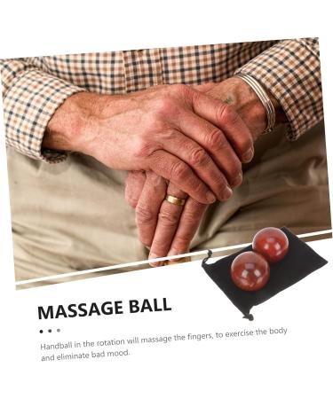Magiclulu Wooden Health Ball Set - 4 Hand Massage Balls for Relaxation & Therapy | Mahogany Hand Rolling Balls - Buy Online on GoSupps.com
