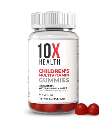 10X Health Children s Methylated Multivitamin Gummies - 60 Count Kids Multivitamin Gummies Complete Daily Nutrition - Immunity Bones & Energy - Strawberry Watermelon Flavor
