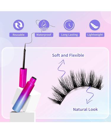 Magnetic Eyelashes Kit - Natural Look, Reusable False Lashes with Magnetic Eyeliner, Includes 2 Magnetic Eyeliners & Tweezers - Buy Online on GoSupps.com