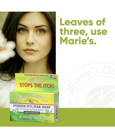 Marie's Original Poison Ivy Soap Bar - 100% Natural Anti-Itch Treatment for Poison Ivy, Oak, Sumac - Soothes Rashes - 2.9oz - Buy Online on GoSupps.com