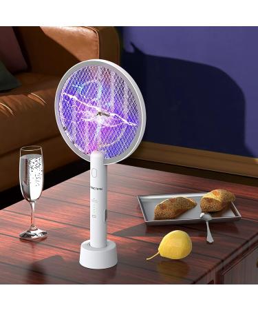 TMAC Electric Fly Swatter 4000V Bug Zapper Racket - USB Rechargeable Base - Safe 3-Layer Mesh - For Bedroom, Kitchen, Patio - 1PC - Buy Online on GoSupps.com