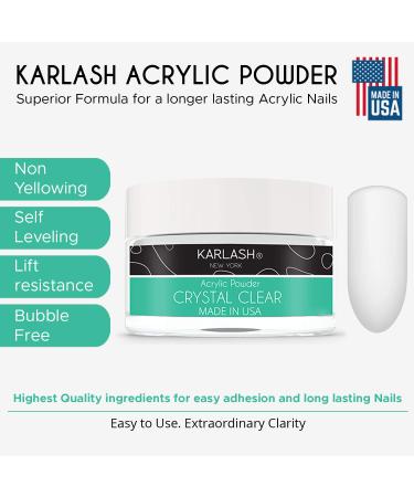Karlash Professional Acrylic Powder - Crystal Clear 0.5 oz | High-Quality Nail Enhancement Powder - Buy Online on GoSupps.com