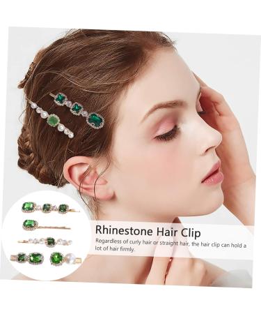Angoily 3 Sets Crystal Pearl Hair Clip Barrettes for Girls Hair Rhinestone Crystal Sparkling Womens Hair Clips Hair Barrettes Hair Clip for Girl Bride Alloy Rhinestones Broken Hairpin - Buy Online on GoSupps.com