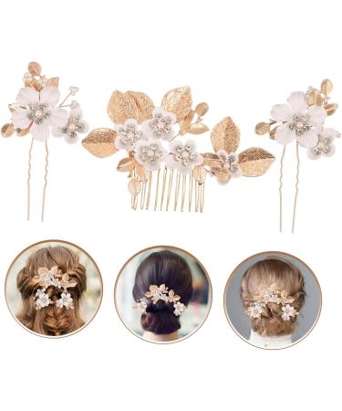 FOMIYES 1 Set Leaves and Flowers Hair Comb Bride Hair Comb Hair Accessories for Bridesmaids Headpiece for Wedding Decoration Flower Hair Accessories Flower Hair Pin Flower Hair Combs - Buy Online on GoSupps.com
