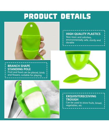 Youngsay 4-Piece Sepia Shell Bracket Set | Portable Plastic Bowls for Birds | Ideal for Serving Fruits & Vegetables (Green) - Buy Online on GoSupps.com