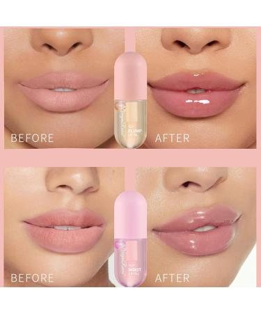  Lambo Plumping Lip Balm Moisturizing Non-Stick Transparent Lip Oil | Lip Gloss Long-Lasting Lip Care Moisturizing Lip Gloss for Women Lambo - Buy Online on GoSupps.com