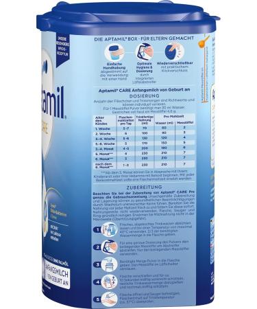 Aptamil Care PRE Infant Milk Powder - 800g | DHA Lactose Only Palm Oil Free - Baby Food from Birth - Buy Online on GoSupps.com