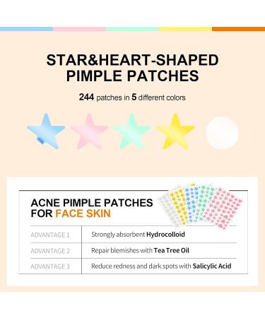 Acne Pimple Patches - Hydrocolloid Blemish Spot Treatment with Salicylic Acid & Tea Tree Oil | Effective Zit Removal & Skincare Stickers for Teens - Buy Online on GoSupps.com