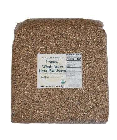 Royal Lee Organics Organic Hard Red Wheat Berries 10 lb bag 10 Pound (Pack of 1)