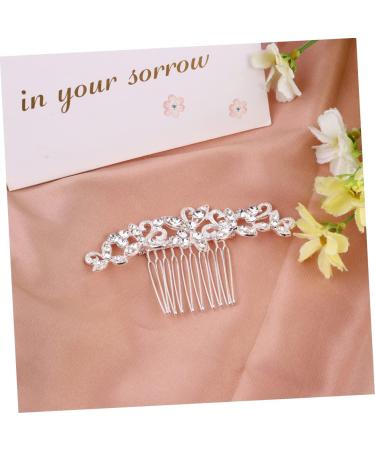 Ipetboom Rhinestone Headpiece Comb Hair Combs Barrette Crystal Rhinestone Hair Accessories Bridal Pearl Hair Comb Bridal Headpiece Alloy Hairpin Floral Hair Comb White Wedding Bride Hair up - Buy Online on GoSupps.com
