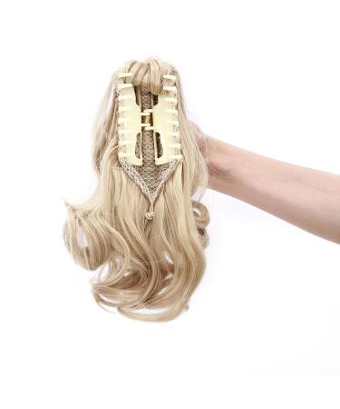 S-NOILITE 30cm Voluminous Hair Extensions | Corrugated Ponytail Braid & Claw | Dark Blonde & Bleached Blonde Mix - Buy Online on GoSupps.com