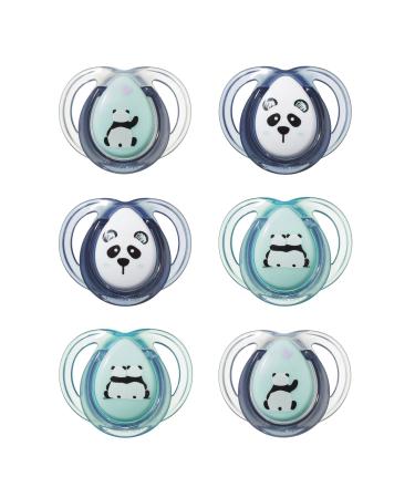 Tommee Tippee Anytime Pacifiers Symmetrical Jaw-Friendly Shape BPA-Free Silicone 0-6 Months Set of 6 - Buy Online on GoSupps.com