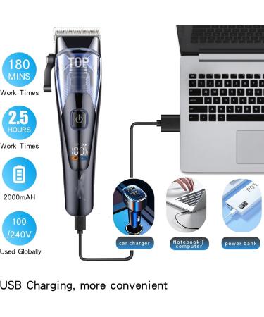 Professional Hair Clippers for Men | Adjustable LED Electric Hair Clipper - International Shipping Available - Buy Online on GoSupps.com