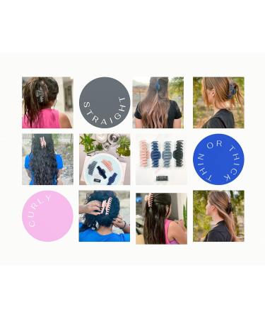 MEKEN 4-Pack Flexible & Durable Matte Colored Claw Hair Clips for Women - Large Jaw Clip for Thick or Thin Hair - Bonus 20 Black Hairpins - Buy Online on GoSupps.com