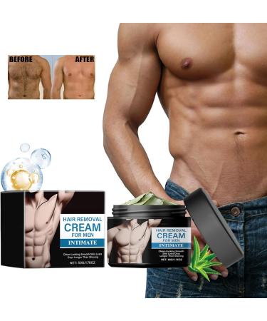 Hair Removal Cream Fast Soothing Balm for Men 50g - Hair Removal Care for Intimate Areas for Body Legs Arms Underarms Back and Intimate Areas - Buy Online on GoSupps.com