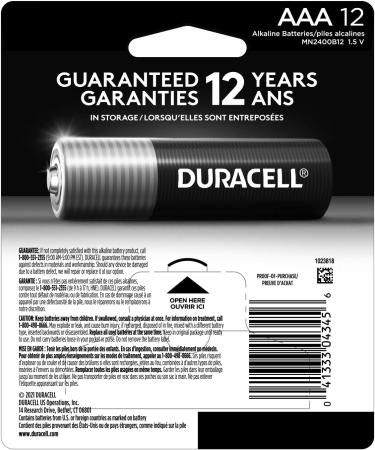 Duracell Coppertop AAA Alkaline Batteries - 12 Count | Long Lasting All-Purpose Batteries for Home & Business - Buy Now - Buy Online on GoSupps.com