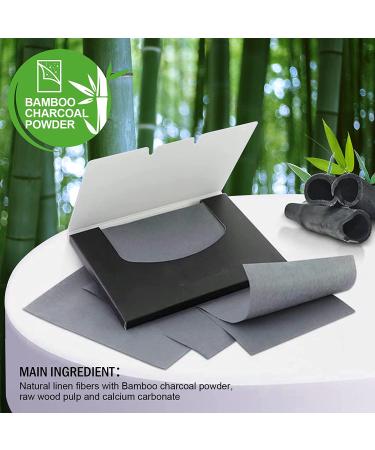 Natural Bamboo Charcoal Oil Blotting Sheets for Oily Skin - 1200 Sheets, Face Makeup Blotting Paper, 100 Count x 12 Packs - Buy Online on GoSupps.com