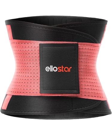 Ellostar Waist Trainer for Women - Back Support Band, Tummy Control, Sweat Weight Loss Shapewear - Large Pink - Buy Online on GoSupps.com