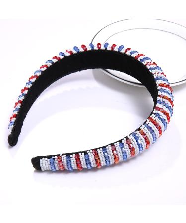 NVENF 4th of July Crystal Rhinestone Headbands - Patriotic American Flag Hair Accessory for Women - Buy Online on GoSupps.com