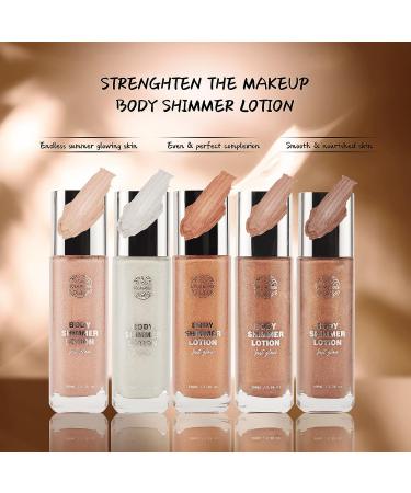 VIOLA HOUSE Body Shimmer Luminizer - Waterproof Glow Liquid Highlighter for Face & Body, Radiance Makeup Shimmer Body Lotion, Bronze - 100ML - Buy Online on GoSupps.com
