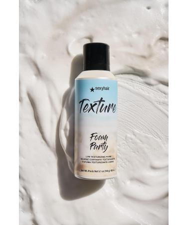 SexyHair Texture Foam Party Lite Texturizing Foam 5.1 Oz | Buildable Hold | Adds Shine | All Hair Types - Buy Online on GoSupps.com