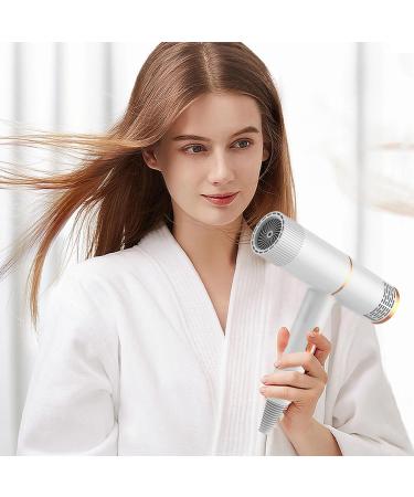 Hair Blow Dryer Infinitely Variable Speed Blow Dryer - Fast Drying Light and Quiet Hair Care Without Damage for Travel Salon Styling Women Girls Muflydo US White - Buy Online on GoSupps.com