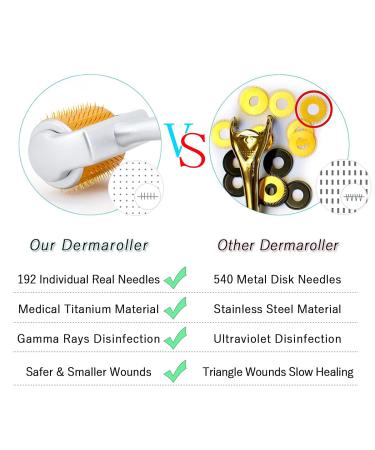 Professional 192 Real Needle Titanium Derma Roller 0.25mm - Microneedling for Face, Body, Hair Growth - Buy Online on GoSupps.com