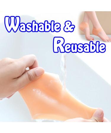 Silicone Heel Protectors for Cracked Heels - 8 Pack | Cushioned Inserts for Plantar Fasciitis Achilles Tendonitis & Blister Prevention | Moisturizing Callus Relief - Buy Online on GoSupps.com