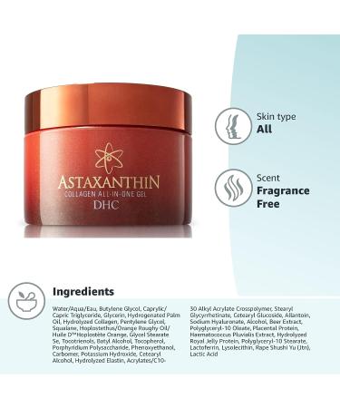 DHC Astaxanthin Collagen All-in-One Gel - Brightening Facial Moisturizer for All Skin Types - Buy Online on GoSupps.com