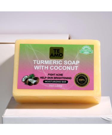 Te Amo Turmeric Soap with Coconut - Dark Spot Remover & Acne Fighting Moisturizing Bar - 5.2 oz - Buy Online on GoSupps.com