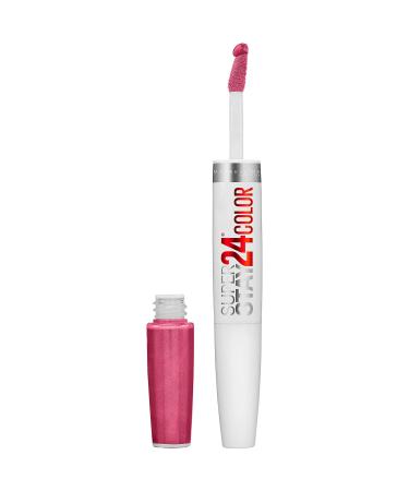 Maybelline Super Stay 24 2-Step Liquid Lipstick Makeup Long Lasting Highly Pigmented Color with Moisturizing Balm Wear On Wildberry Mauve Pink 1 Count 045 WEAR ON WILDBERRY 0.05g
