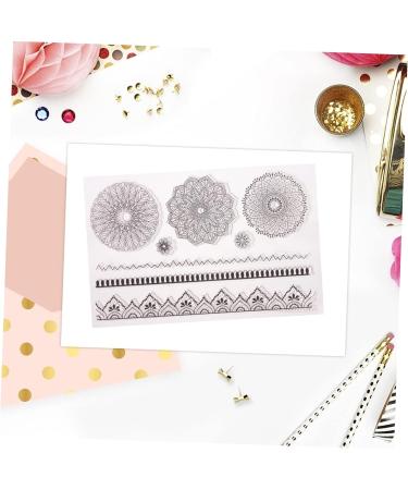 Lurrose 6 Pcs Mandala Stamp Vintage Decor Clear Stamps for DIY Flower Themed Stamps Photo Album Decorations - Buy Online on GoSupps.com