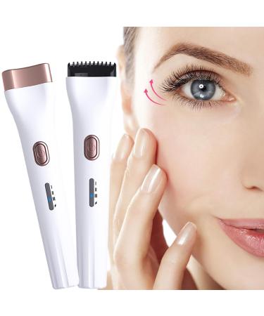 5D Heated Eyelash Curlers USB Rechargeable Electric Eyelash Curler 3 Levels of Temperature Adjustment for Girls Women Quick Heating Curling(White)