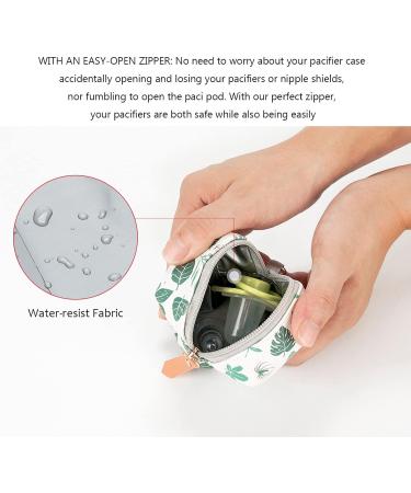 Tytyworth Pacifier Holder Case - Green Pacifier Bag with Clip | Snap Handle for Diaper Bag Stroller & Handbag - Buy Online on GoSupps.com