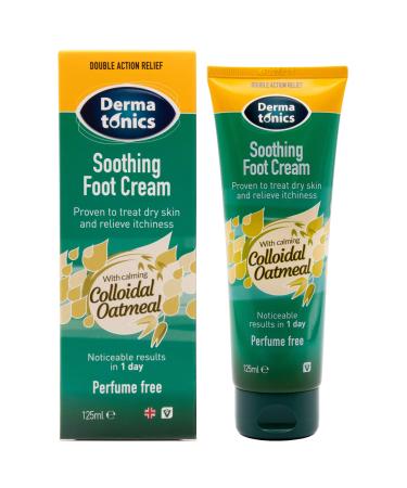 Dermatonics Soothing Foot Cream - Rapid Relief for Athlete s Foot Dermatitis Dry Skin Conditions with Calming Colloidal Oatmeal Suitable for Diabetics and is Vegan Friendly 125 ml 125 ml (Pack of 1)