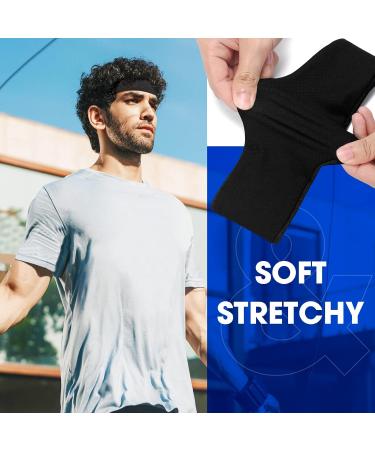 EasYoung 6-Pack Men's Sweat Wicking Headbands - Non Slip Hairband for Running & Fitness - Black - Buy Online on GoSupps.com