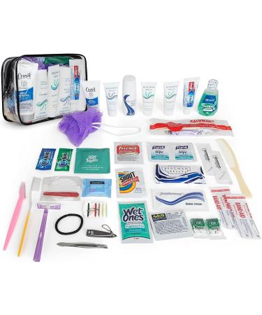 ASOM Women's Travel Toiletries Kit - 36 Pc. TSA Approved Hygiene Essentials Set - Buy Online on GoSupps.com