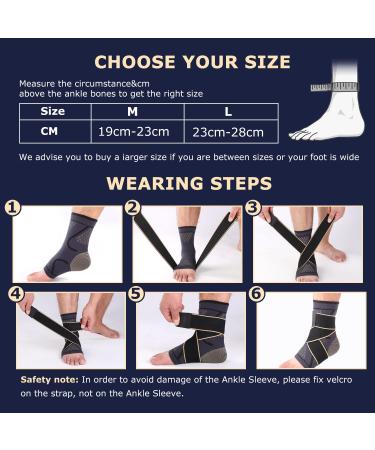 Copper Ankle Brace - Breathable Compression Socks for Plantar Fasciitis Relief - 1 Pack, Adjustable for Men & Women - Buy Online on GoSupps.com