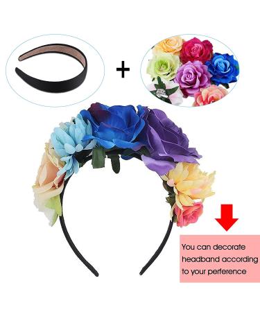 SIQUK 14-Piece Satin Headbands - Colorful 1 inch DIY Craft Headbands for Women and Girls - Buy Online on GoSupps.com