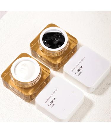 2 Pack Nail Art UV Gel - Micro 3D Sculpting & Painting Gel for Creative DIY Nail Decoration - White & Black Varnish with Brush - Buy Online on GoSupps.com