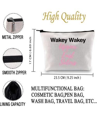 Gossip Girl Inspired Cosmetic Bag - Wakey Wakey Upper East Siders Gift for BFF | International Shipping Available - Buy Online on GoSupps.com