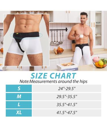 TENB Hernia Belt for Men Hernia Support Truss Inguinal or Sports Hernia Adjustable Waist Strap with Removable Compression Pads Breathable Material (Black X-Large) X-Large Black - Buy Online on GoSupps.com