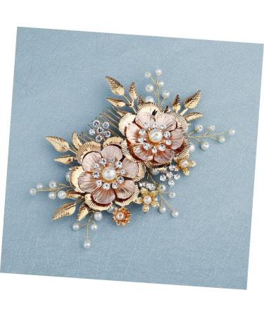 Angoily Wedding Hair Clip Decorative Hair Combs Wedding Hair Comb Gold Hair Clips Rhinestone Hair Side Combs Bridal Headpiece Bridal Headdress Tiara Vintage Props Bride - Buy Online on GoSupps.com