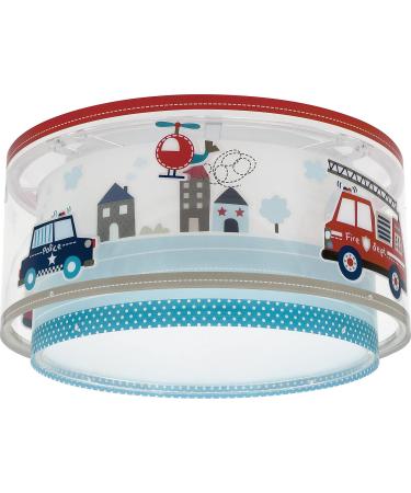 Dalber ceiling lamp children's room ceiling light for children police cars police 60616N E27