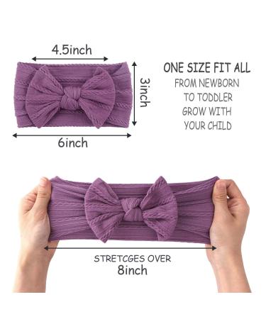 8PCS Baby Nylon Headbands Hair Bows for Baby Girls | Newborn to 12 Months - Buy Online on GoSupps.com