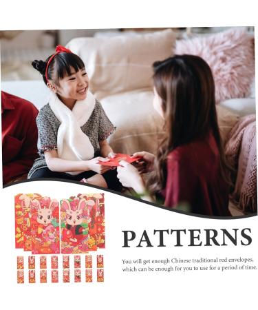 ABOOFAN 60 Pcs 2023 Red Envelope Lunar Rabbit Year Decor Red Money Packets Hongbao Envelopes Red Gifts Money Packet Kids Wallets 2023 Year Red Packet Child Paper Gift Bag New Year As Shown 4x2pcs 16.4X8.9CMx2pcs - Buy Online on GoSupps.com